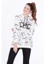 CHIC BASKILI KAPÜŞONLU SWEAT